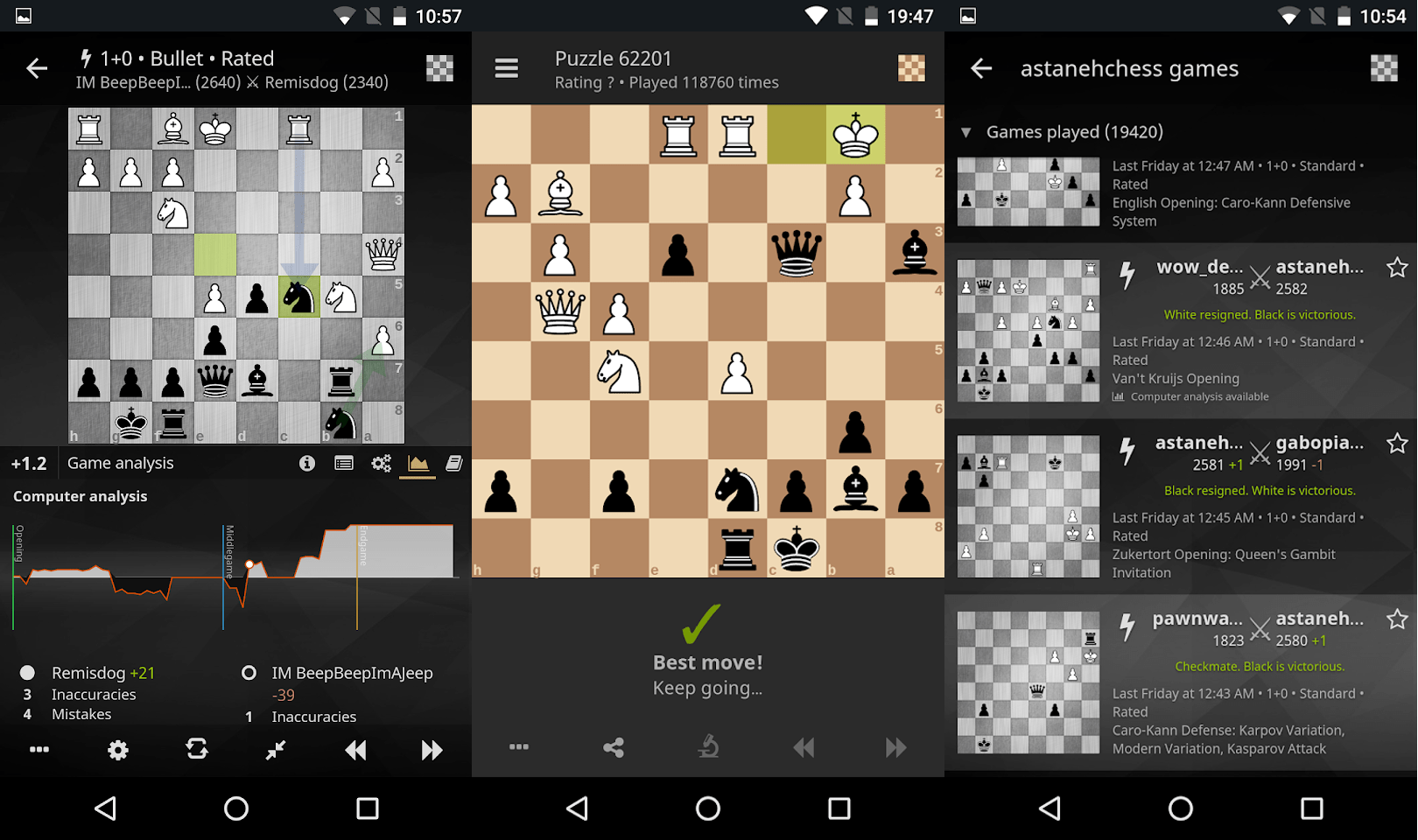 lichess mobile screenshots