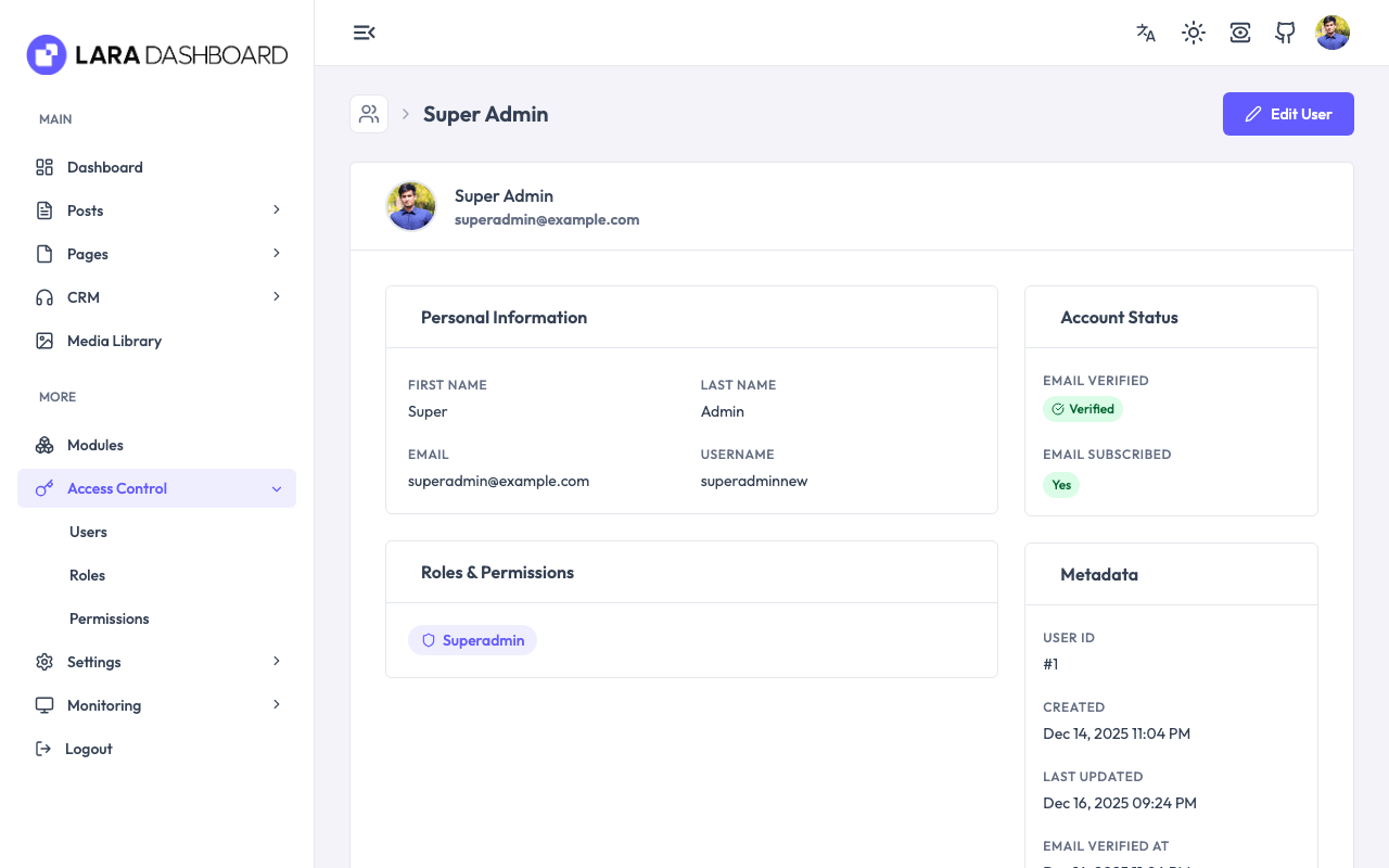 User Detail