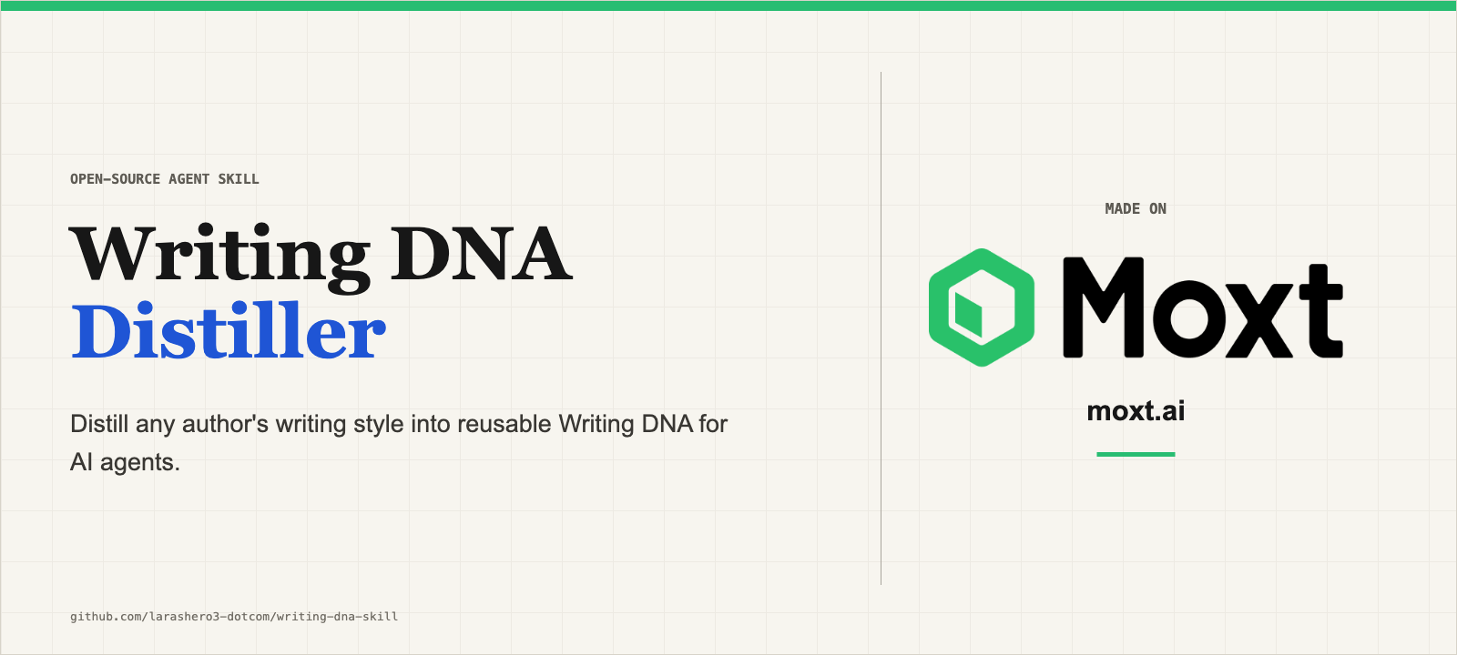 Writing DNA Distiller: distill any author's writing style into reusable Writing DNA for AI agents