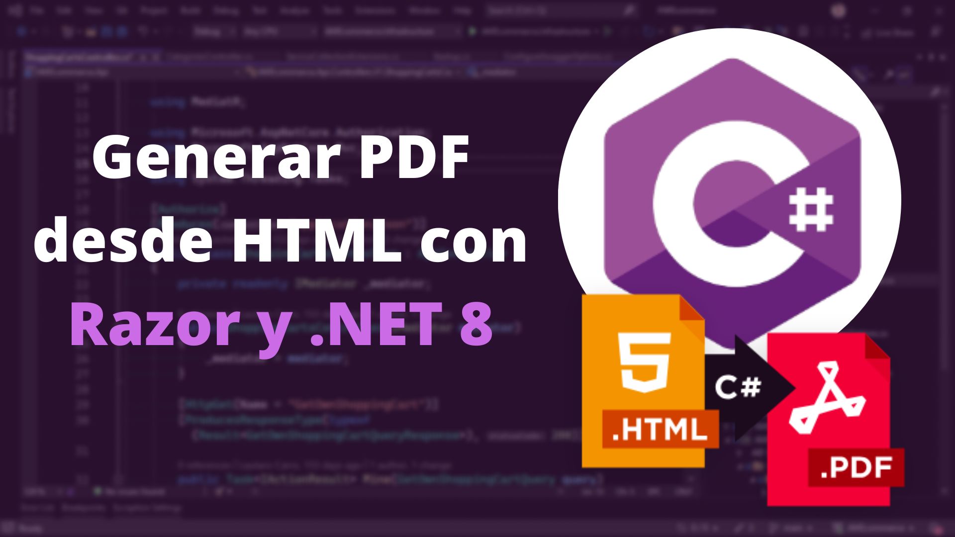 Generar PDF desde HTML con Razor y .NET 8