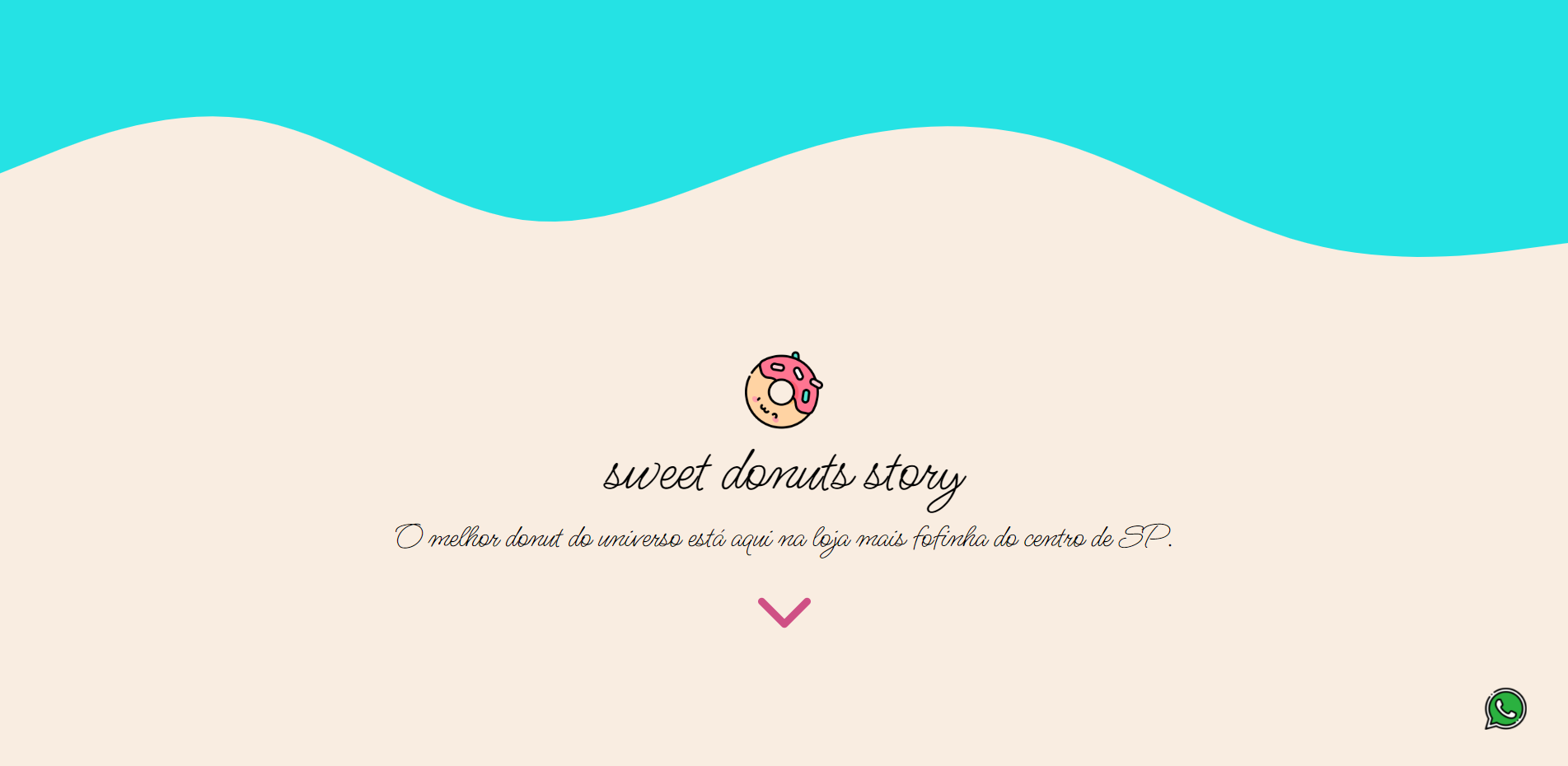 Print de tela da landing page sweet donuts story