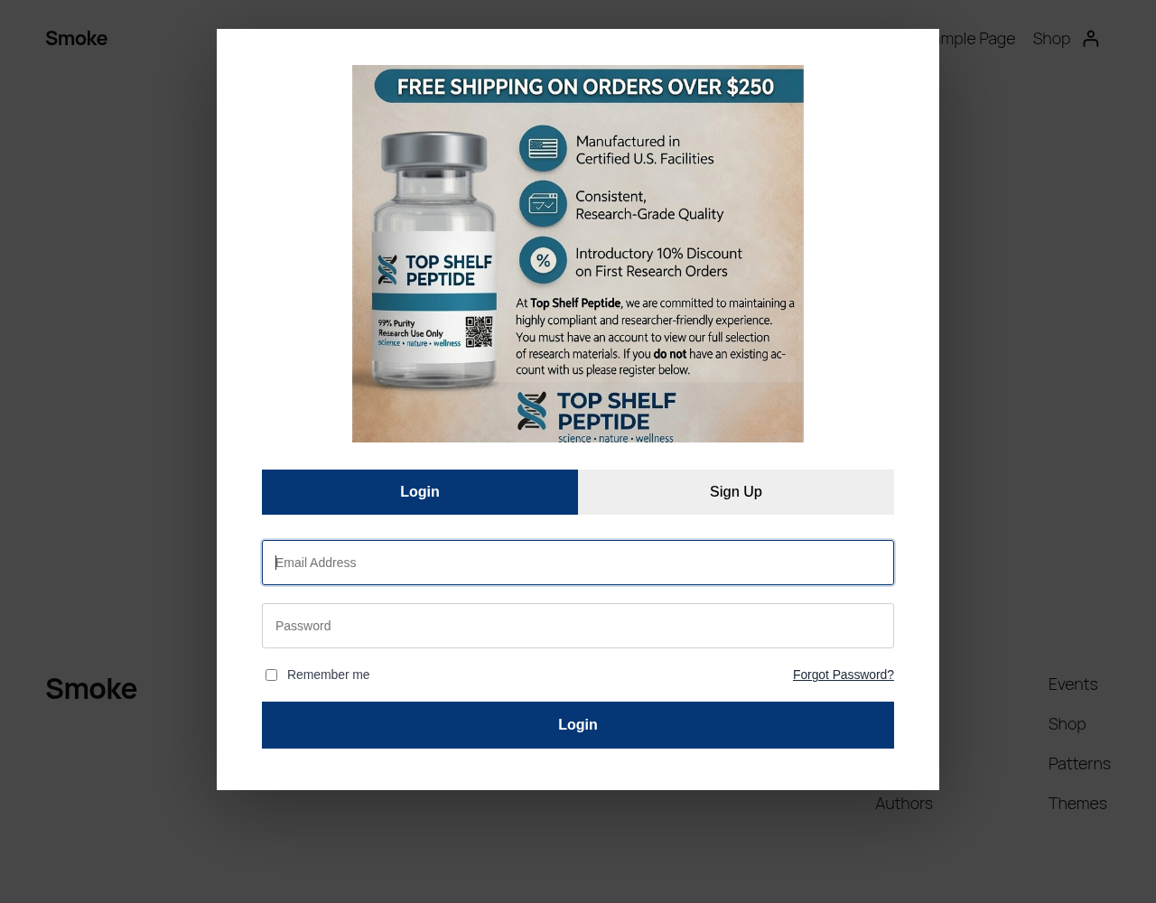 Auth Gate Popup login screen