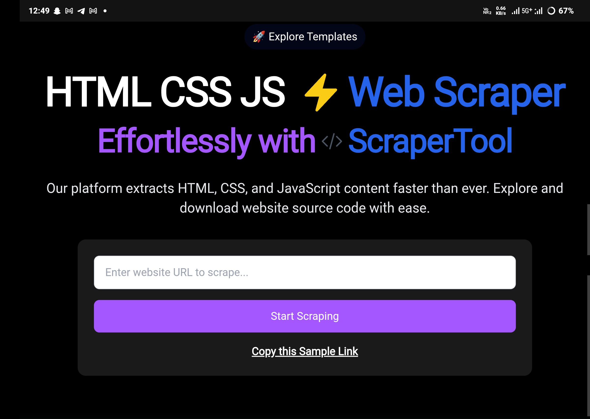 Websites Source scraper website 