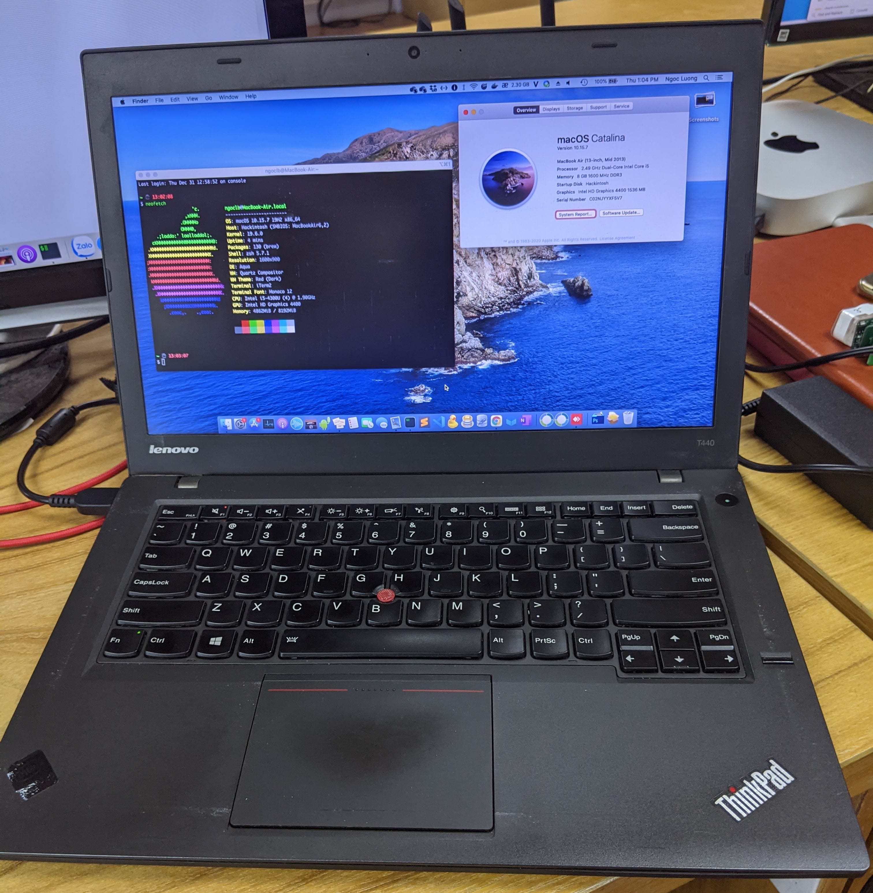 ThinkPad T440 running Catalina 10.15.7