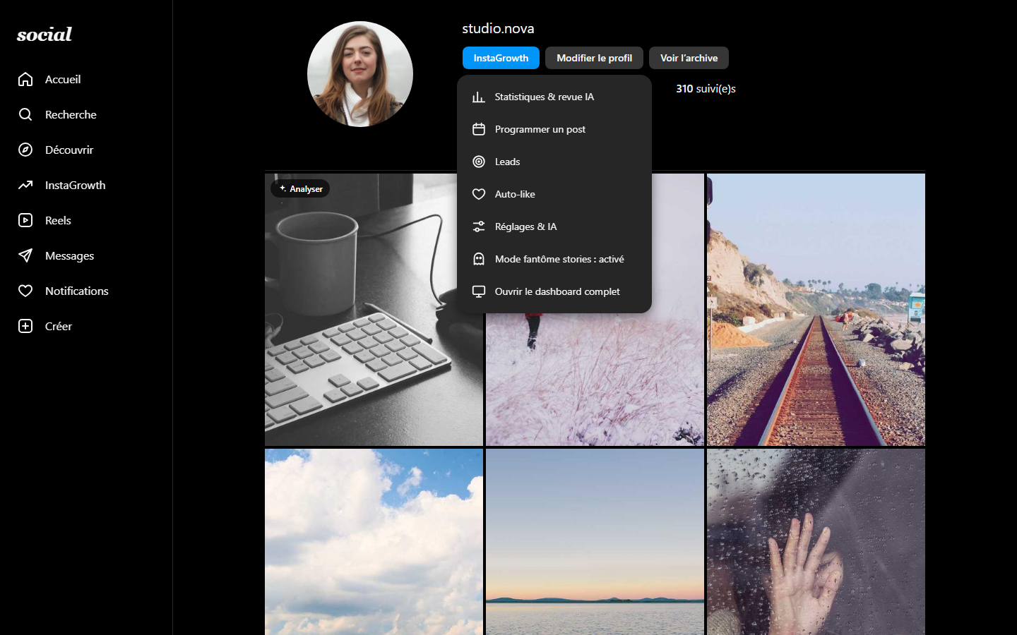 InstaGrowth inside Instagram