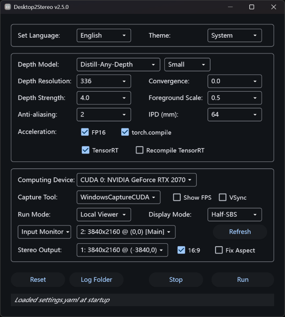 Stereo Viewer Window
