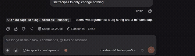 the Oh My Claude panel switching between its Memory, Rewind, Changes and Asides tabs