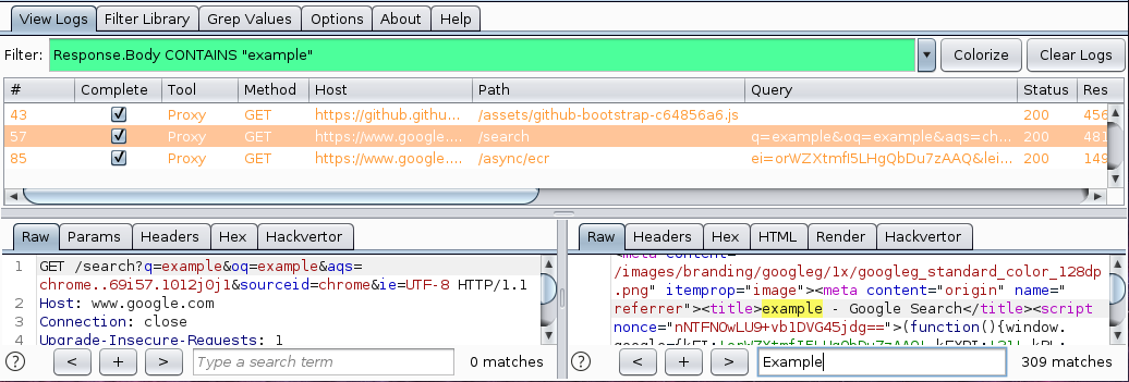 Log Filters