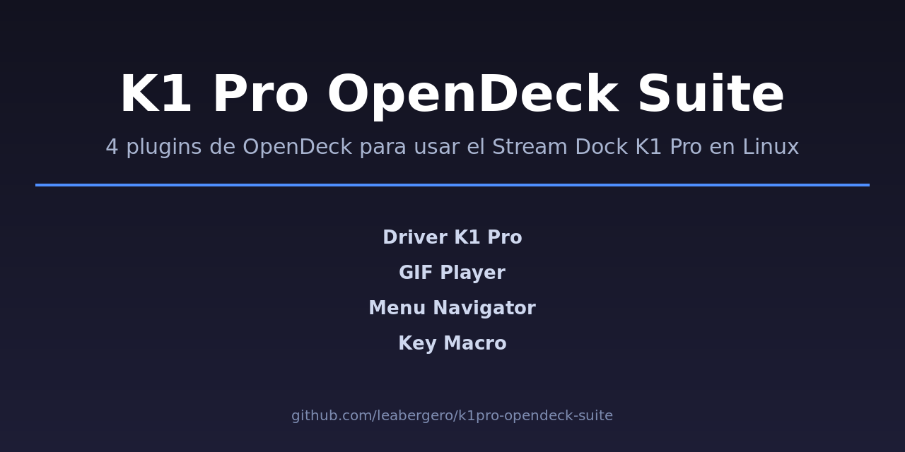K1 Pro OpenDeck Suite