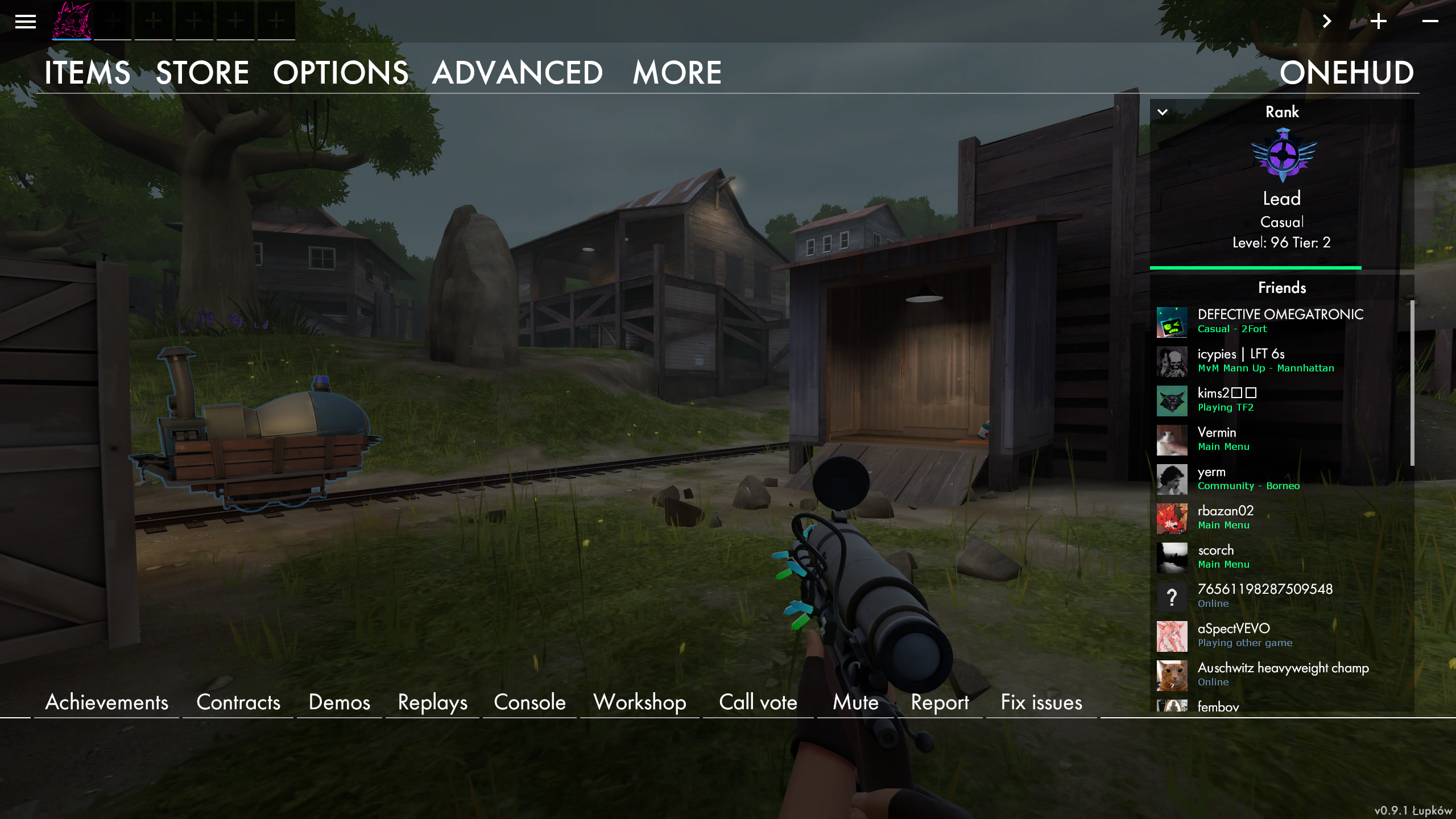 Main Menu Ingame