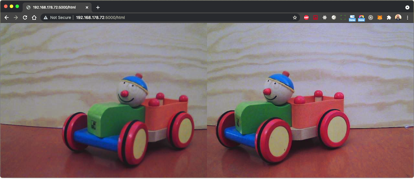 Stereo Cam im Browser