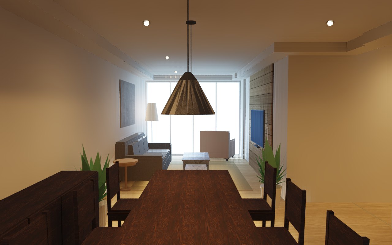 Dining and living toward the window