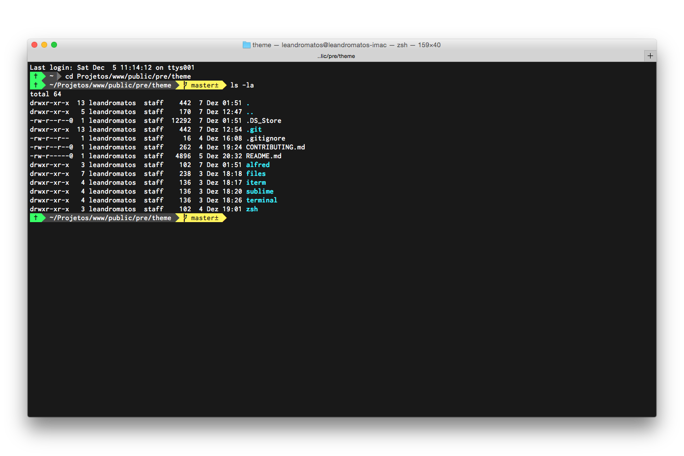 iterm themes zsh