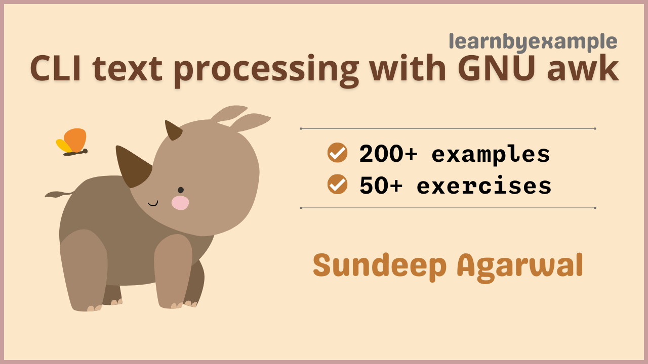 CLI text processing with GNU awk ebook cover image