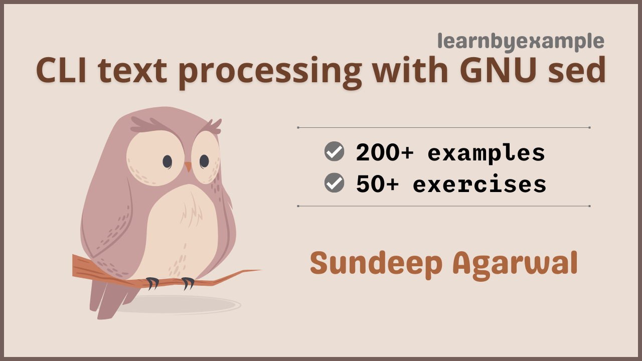 CLI text processing with GNU sed ebook cover image