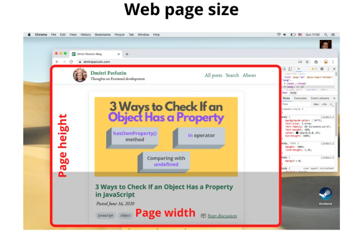 Web Page Size