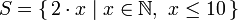 set notation