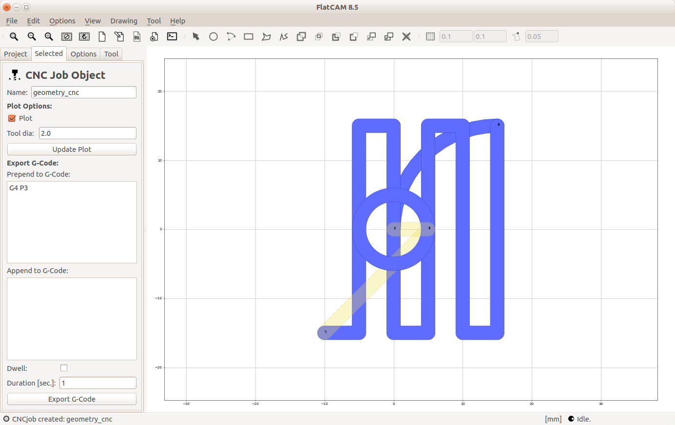 Toolpath in FlatCAM