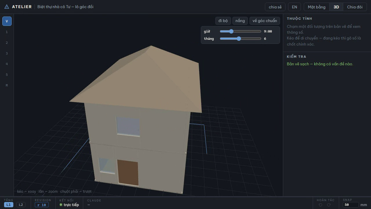 Hip roof 3D