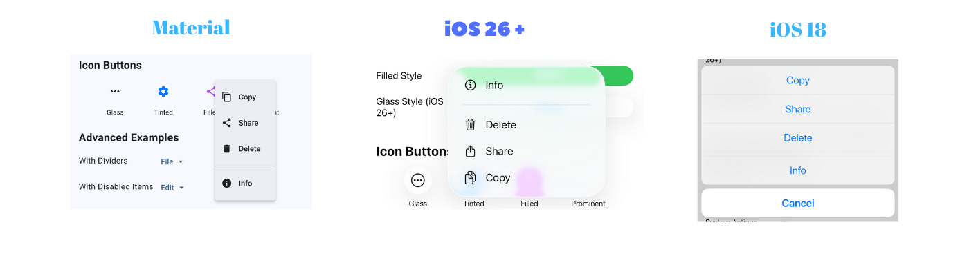 Popup nativo iOS 26