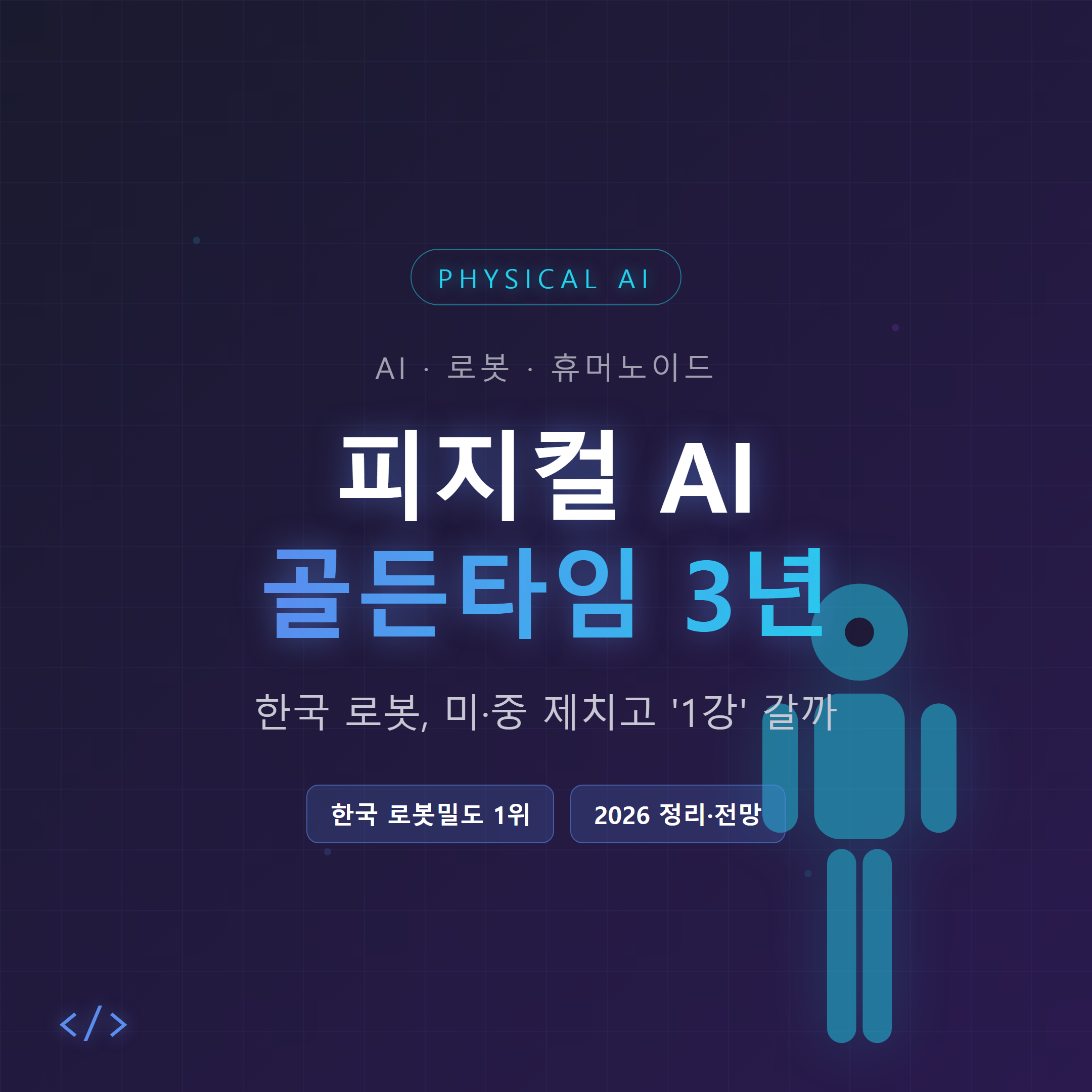 피지컬 AI 골든타임 3년, 한국 로봇·휴머노이드 미·중 경쟁