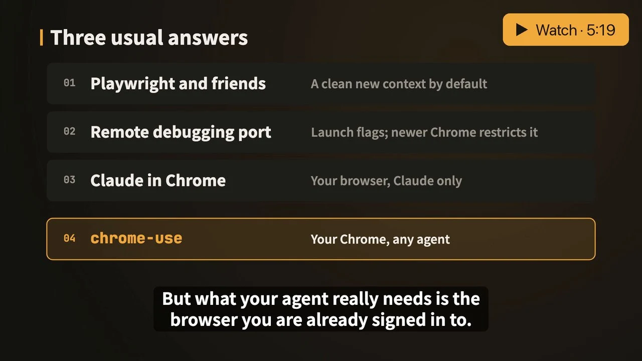 Watch: Why chrome-use, a 5-minute video