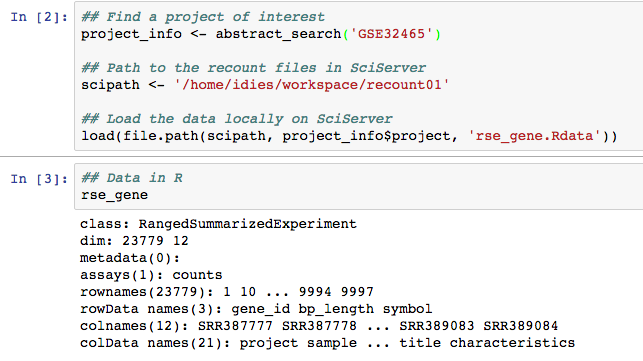 recount files are available locally so remmeber to use the local data when working on SciServer.