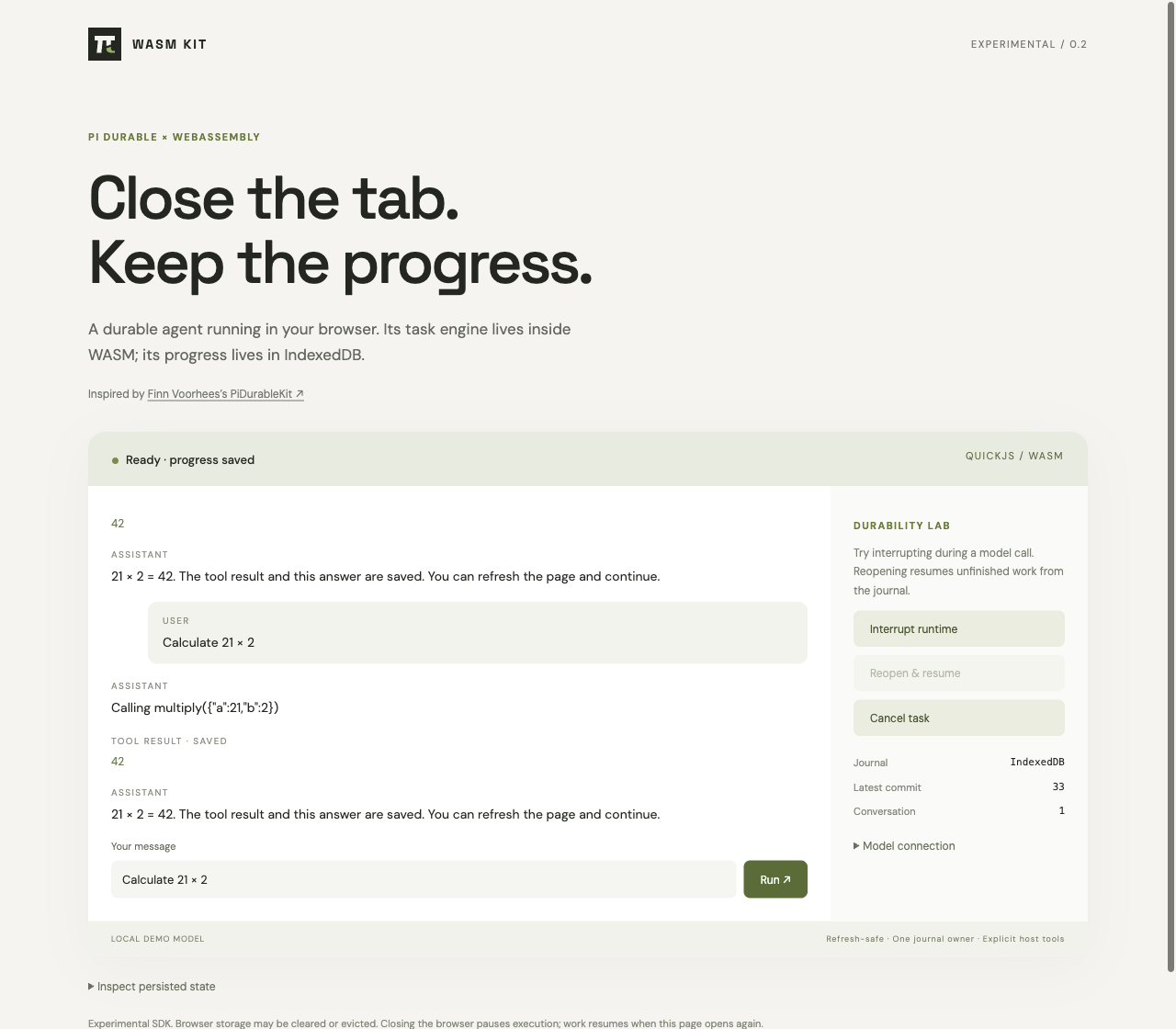 Browser playground