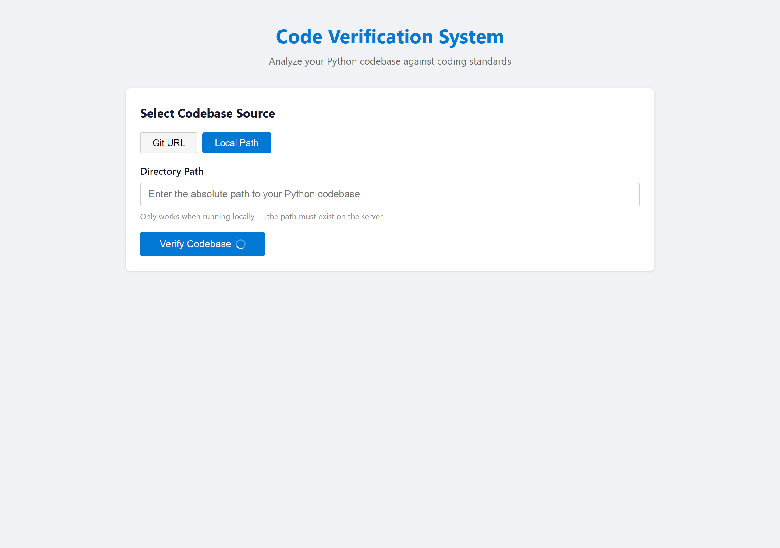 Local Path input mode