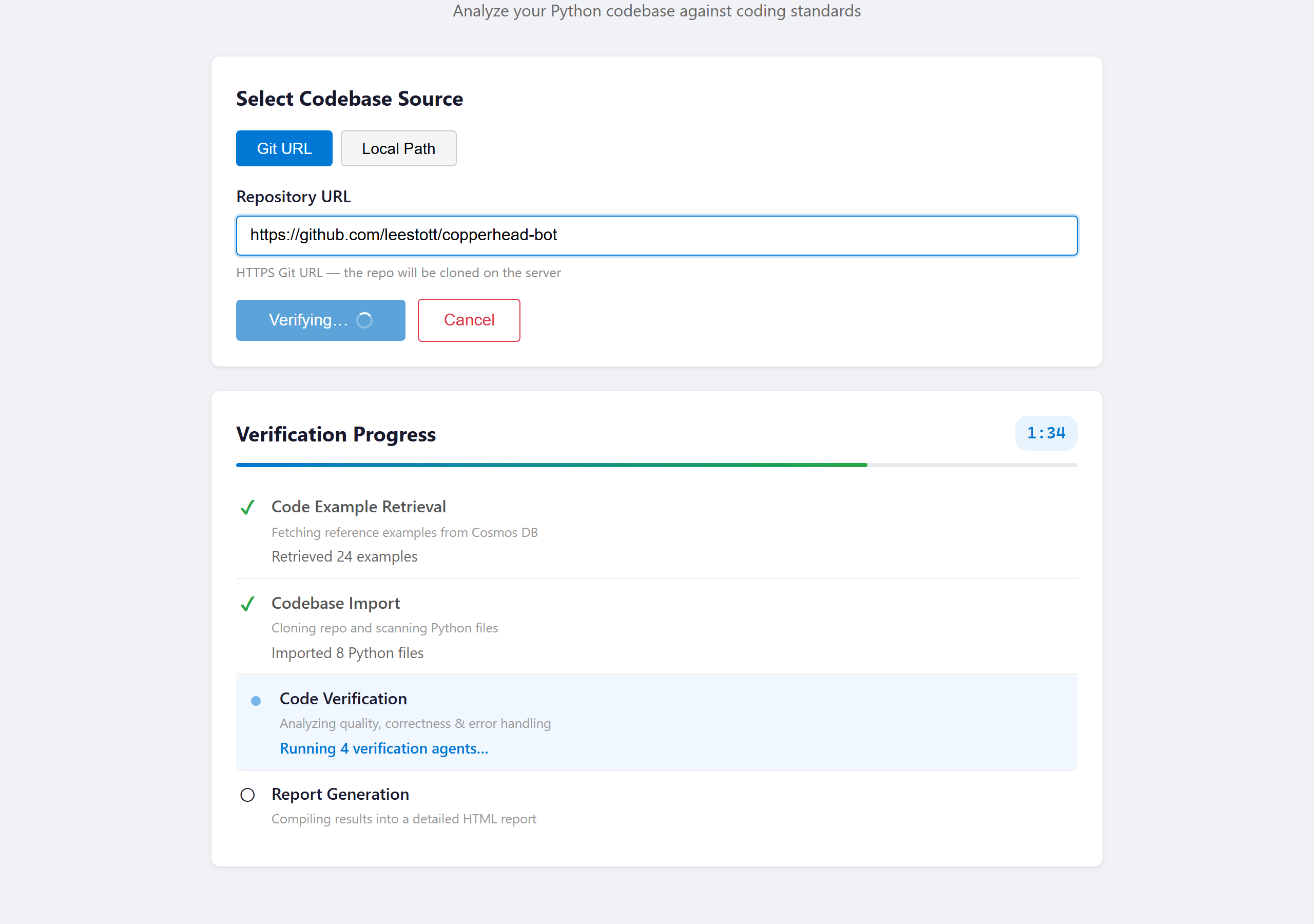 Stage 3 verification agents running