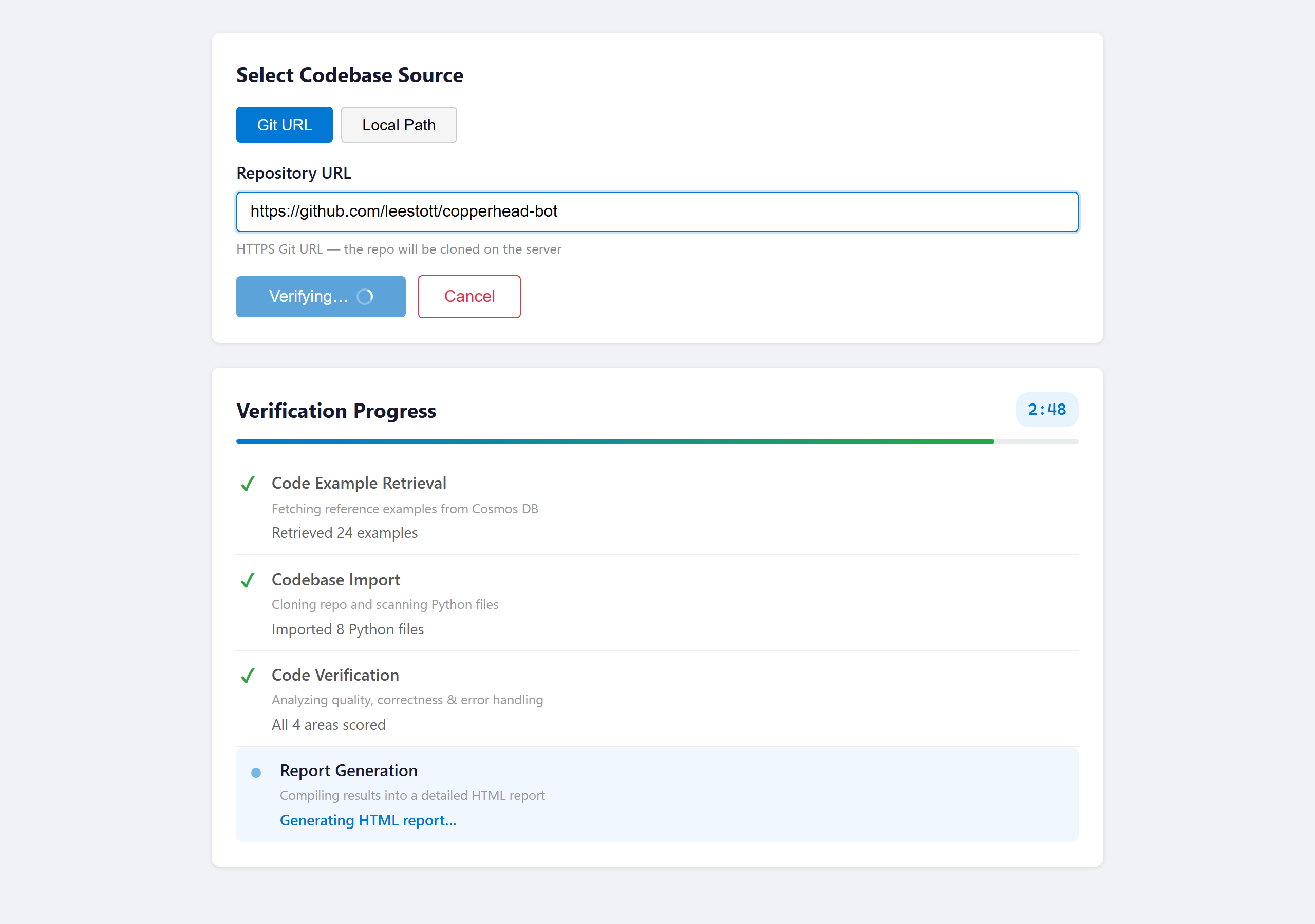 Stage 4 report generation
