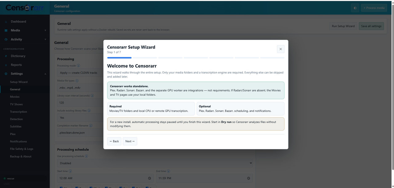 Censorarr Setup Wizard