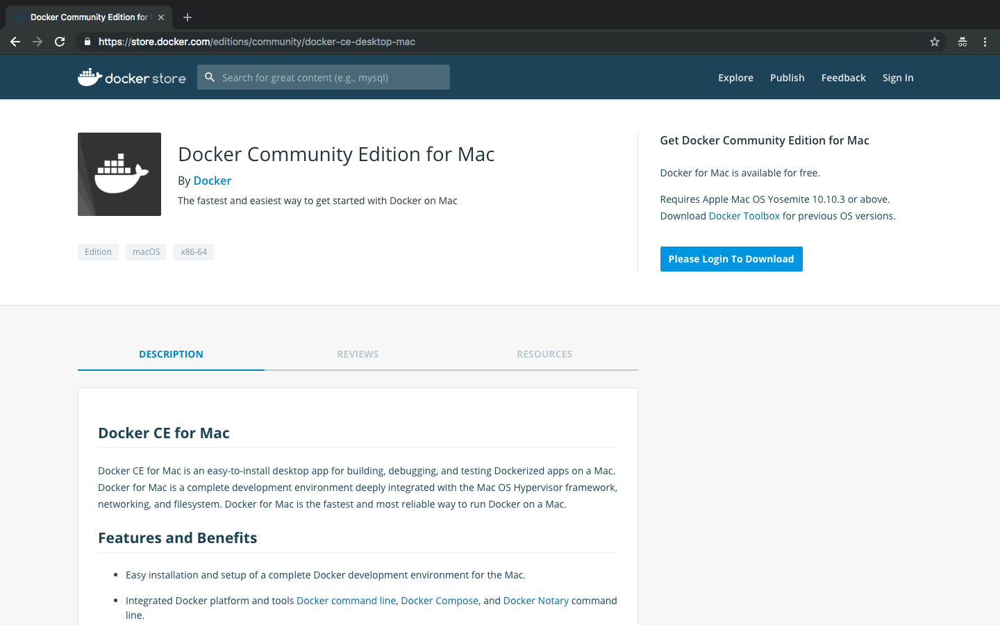 docker for mac community edition