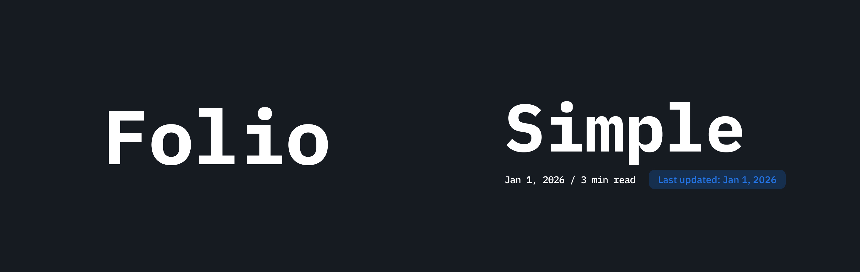 Folio Banner