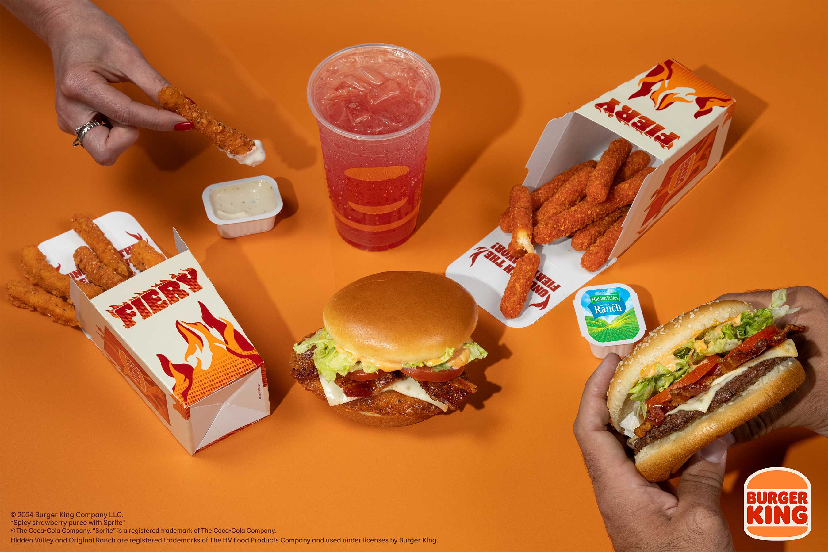 Burger King Fiery Menu