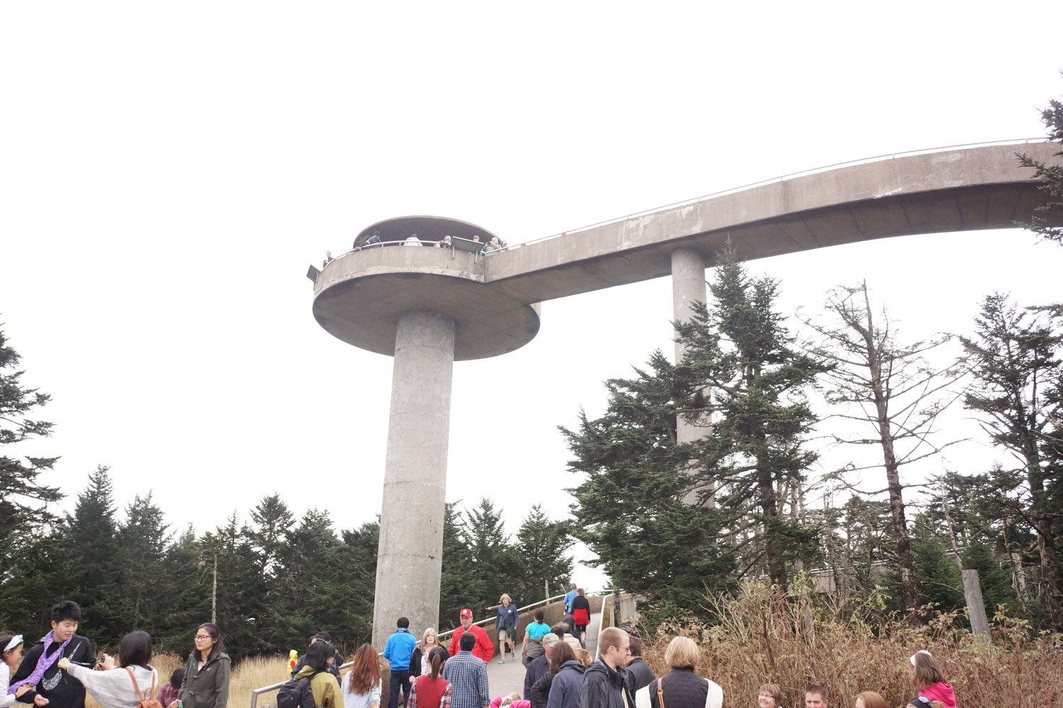 Clingmans Dome 全是人