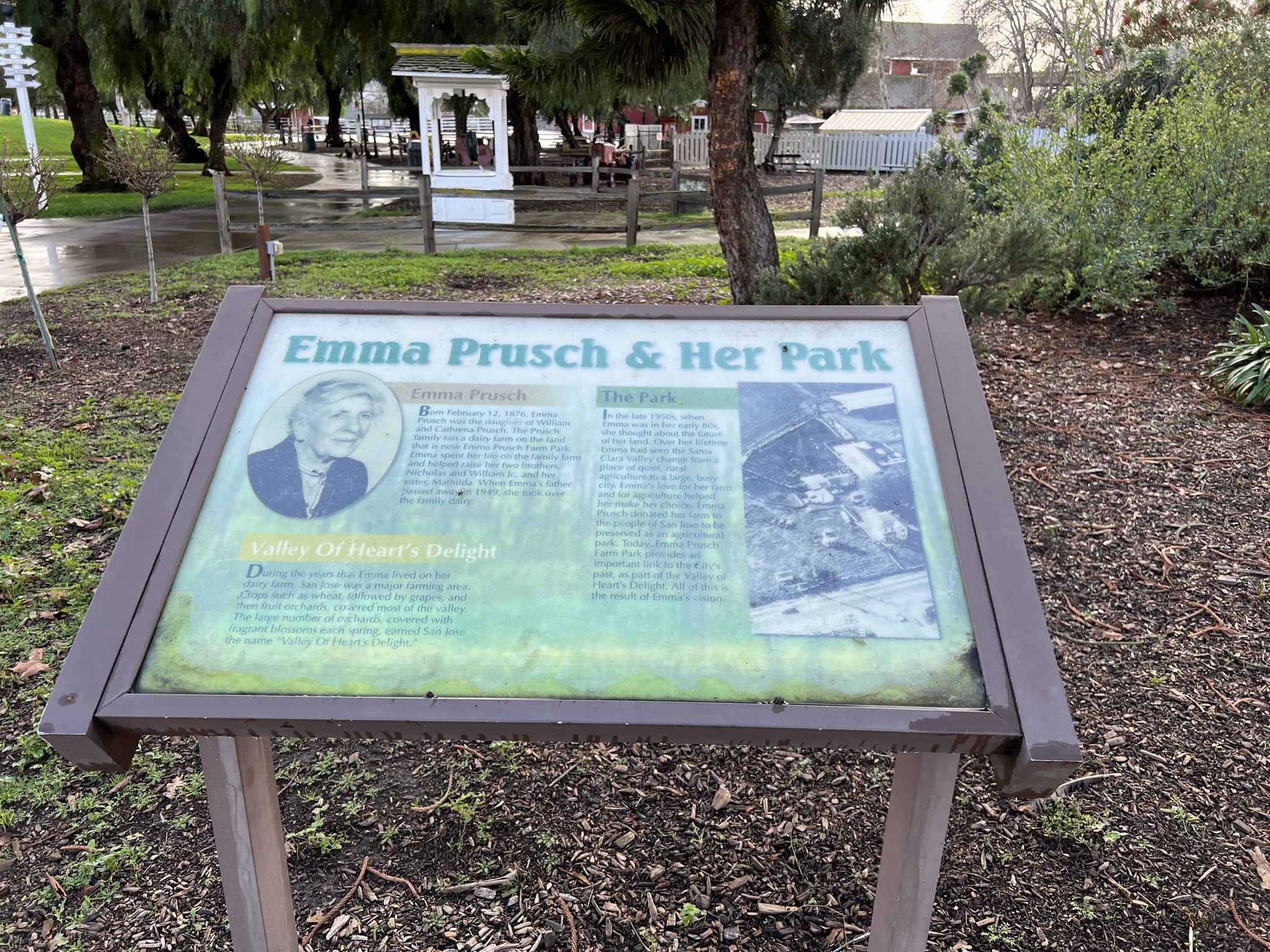这个农场是 Emma Prusch 在去世后捐献给 San Jose 市政府的