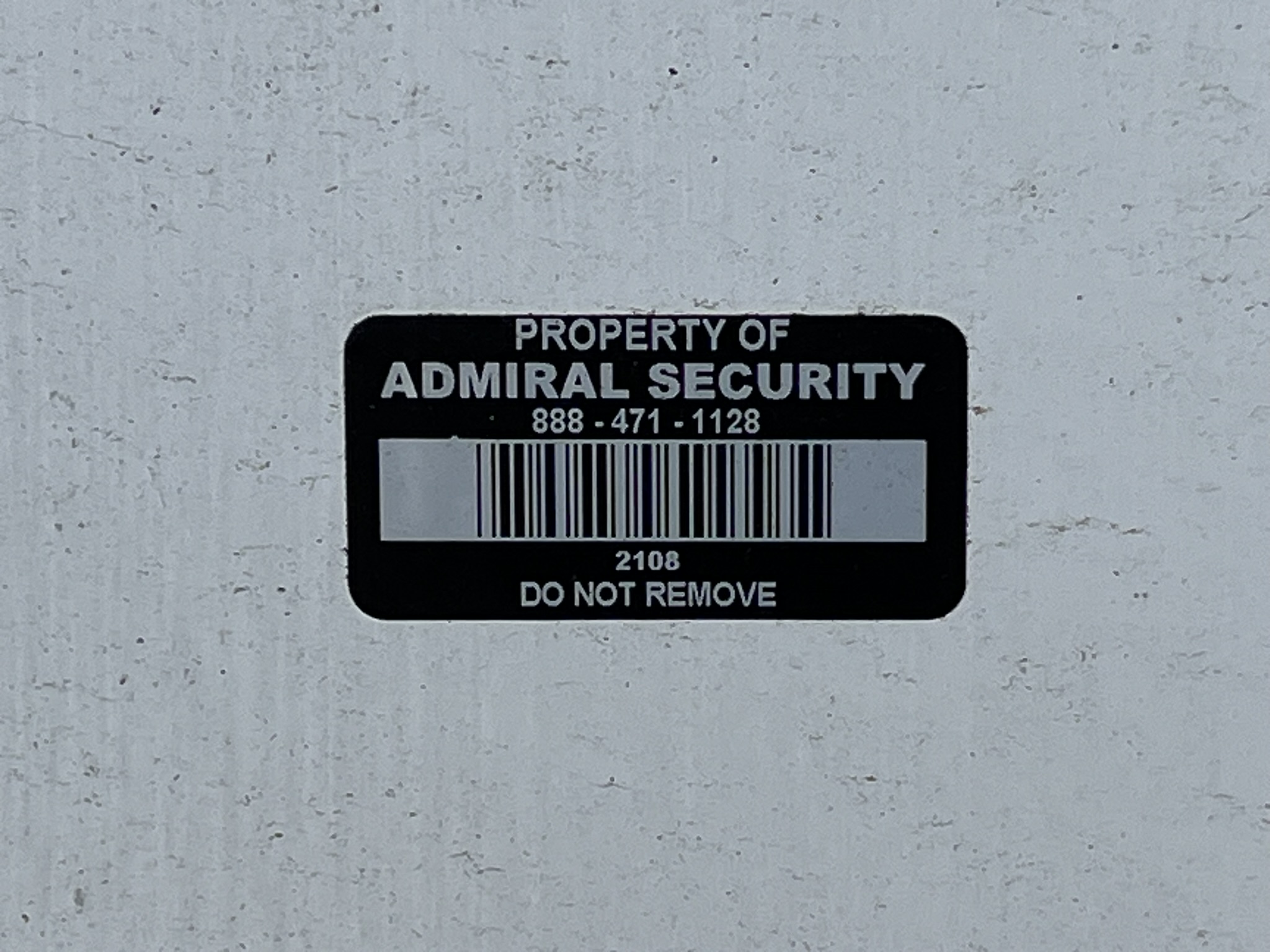 Property of Admiral Security