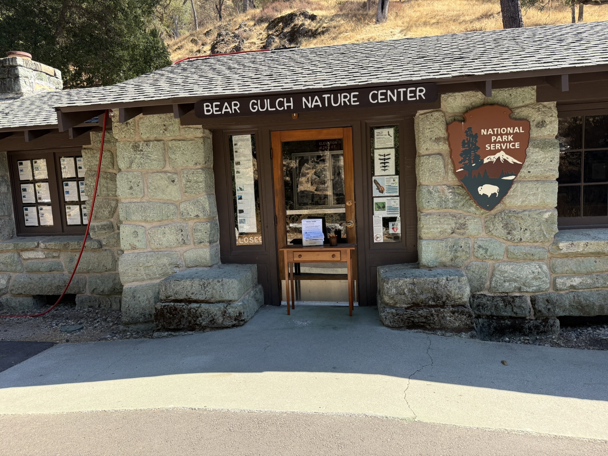 因为断电，Bear Gulch Nature Center 不开门