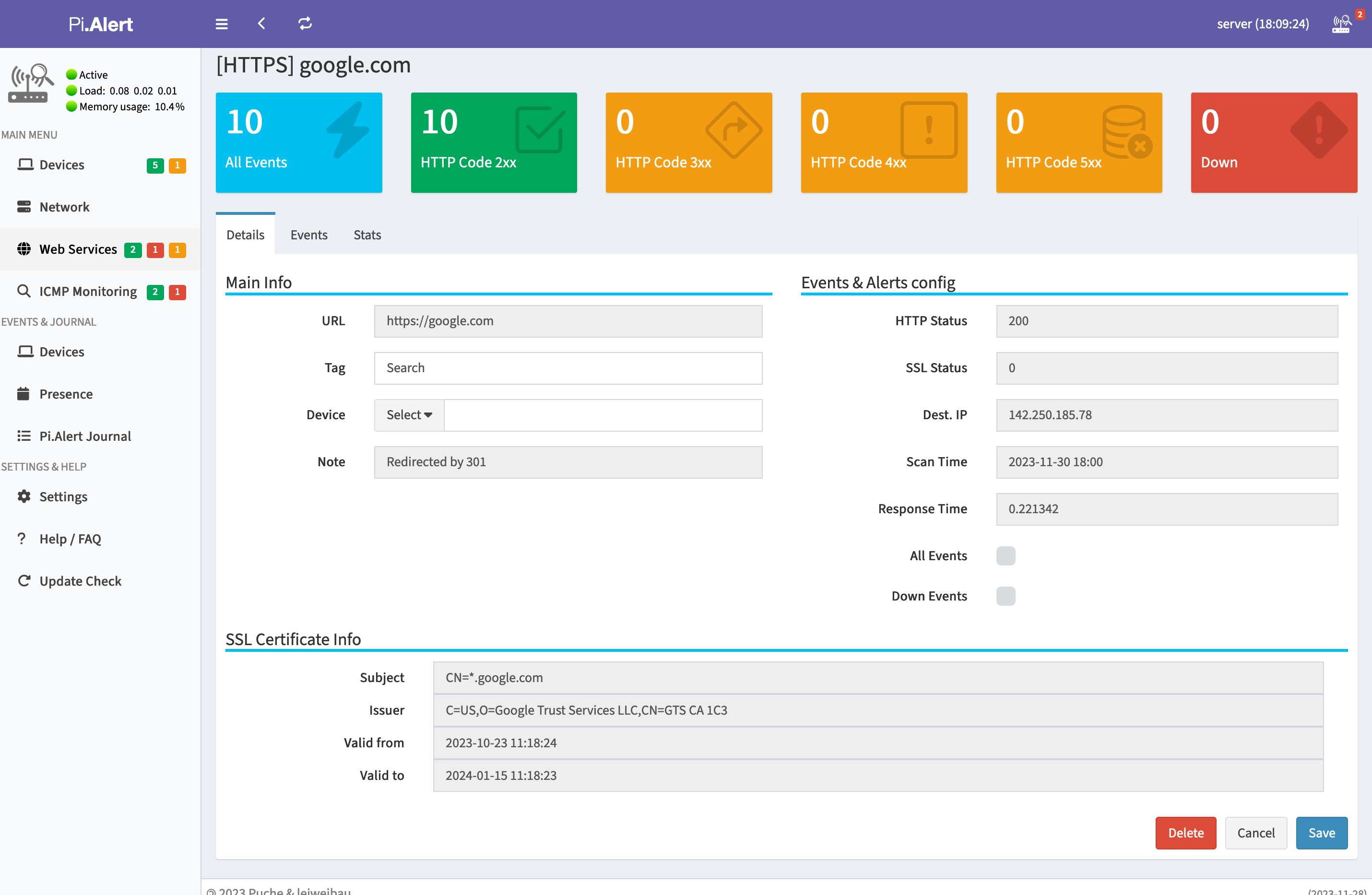 Screen WebServ 03