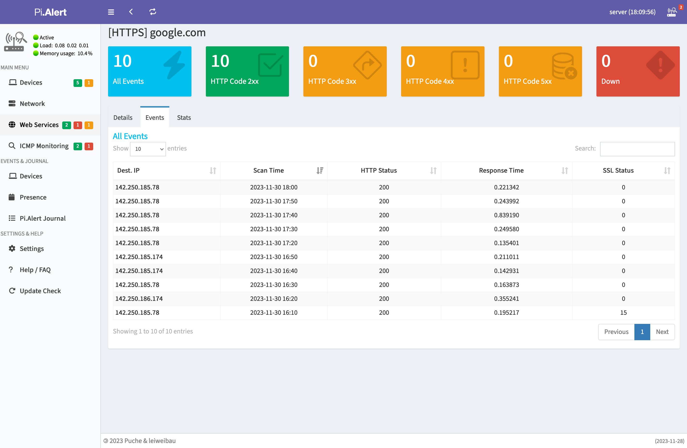 Screen WebServ 04