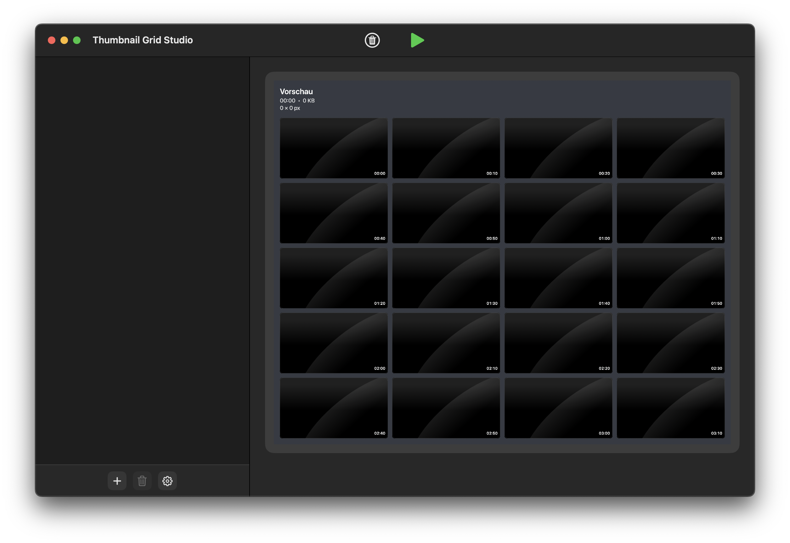 Thumbnail Grid Studio screenshot on macOS