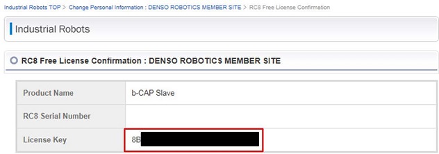 b-CAP Slave license generation - 2