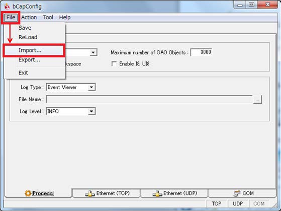 b-CAP server configuration - 1