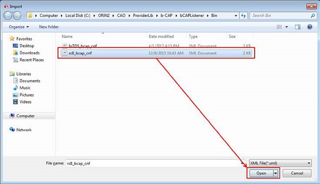 b-CAP server configuration - 2