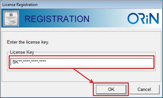 License registration for ORiN2 SDK - 2