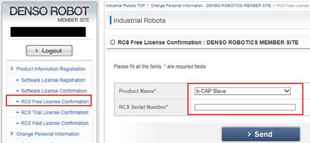 b-CAP Slave license generation - 1