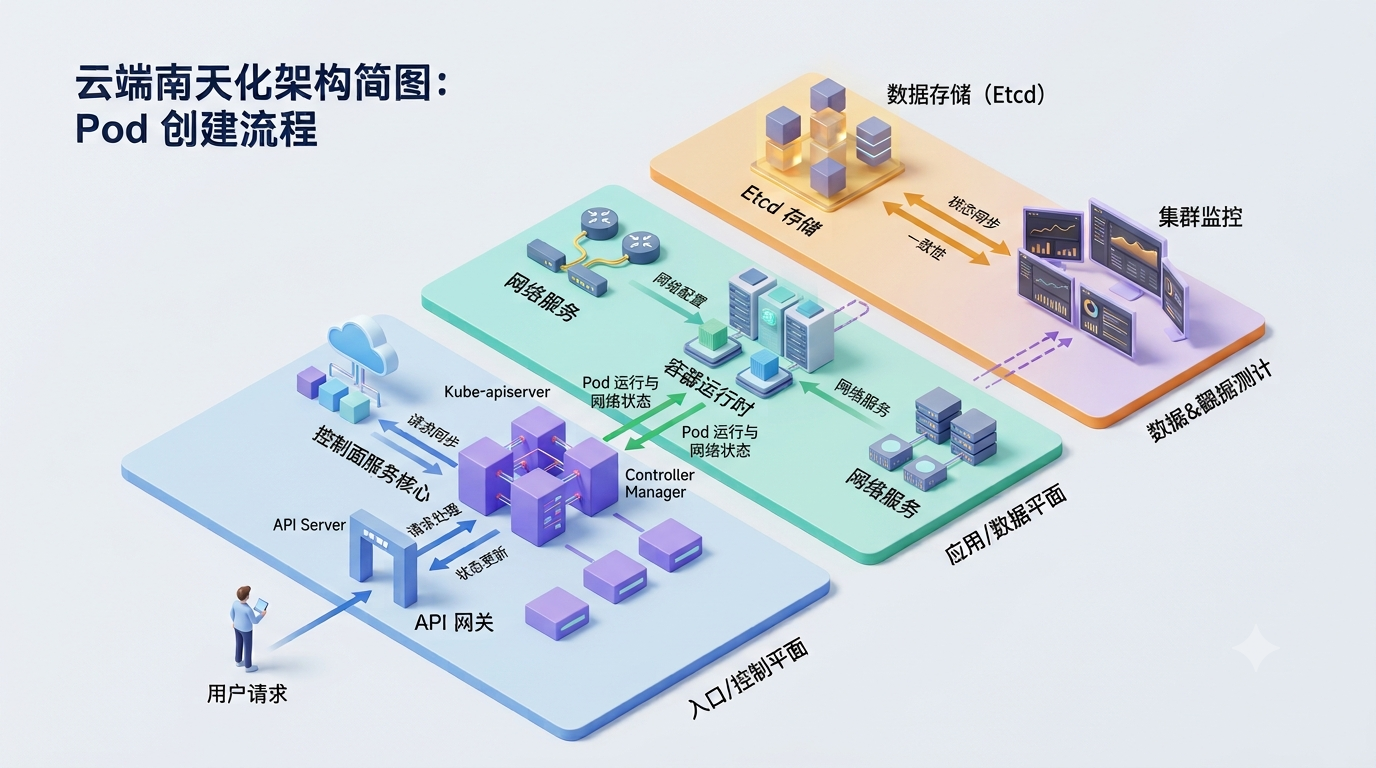 等距 3D 云原生场景风格示例