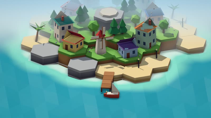 Low-poly Isometric Island