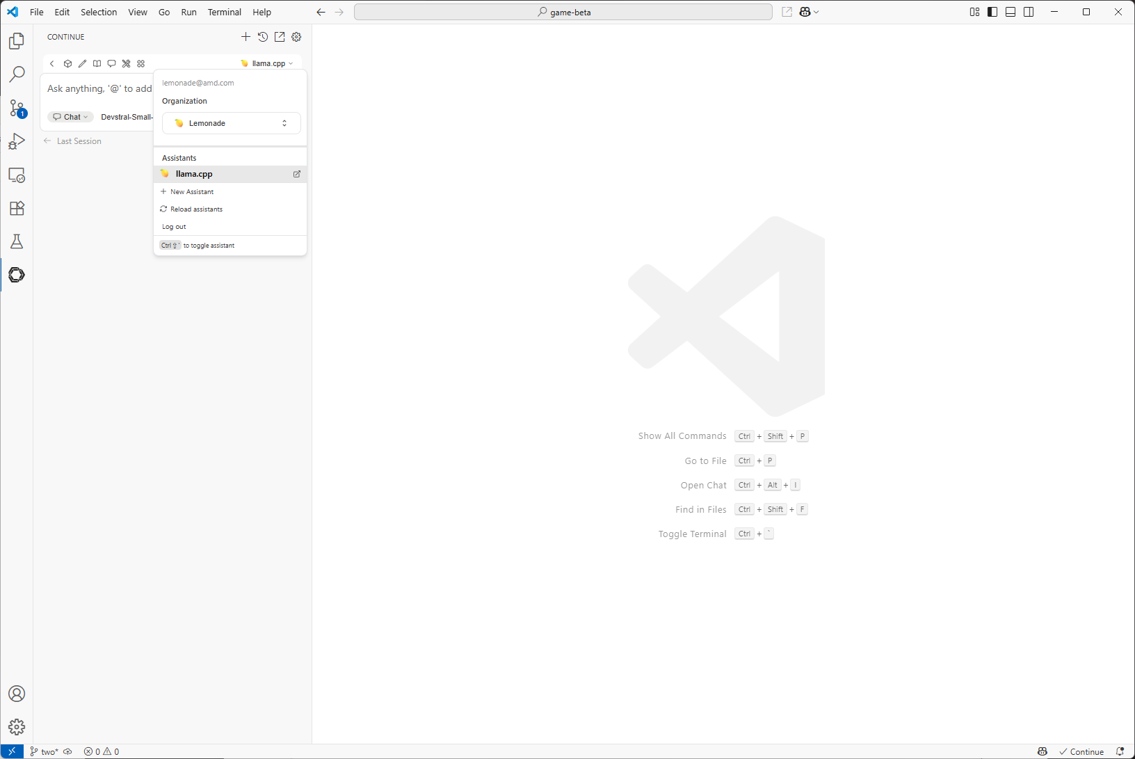 Configuration Added to Continue